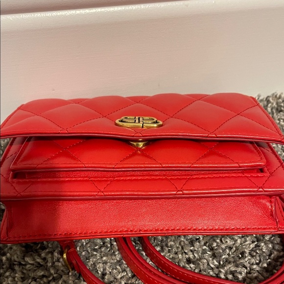 Balenciaga Red Leather XS Quilted Sharp Belt Bag - Picture 14 of 14